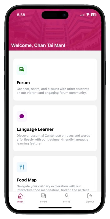 CityUConnect App Mockup